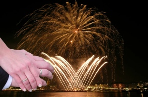Feuerwerk für Hochzeit